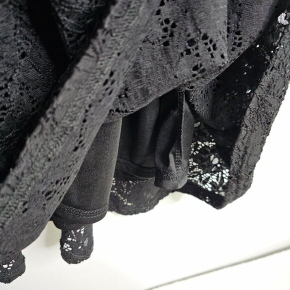 NWT MAURICES+ Lace Dress BLACK 3X Plus size Skater Whimsigoth Chic Lined Goth - Picture 5 of 9